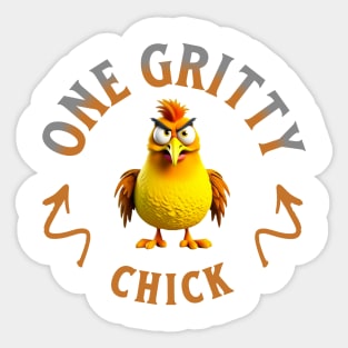 One Gritty Chick Sticker